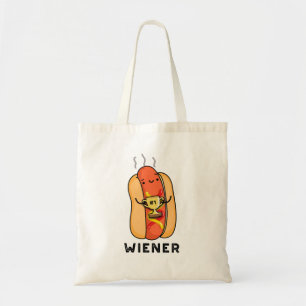 Wiener Funny Sausage Pun  Tote Bag