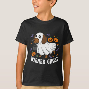 Wiener Ghost Funny Dachshund Halloween Dog T-Shirt