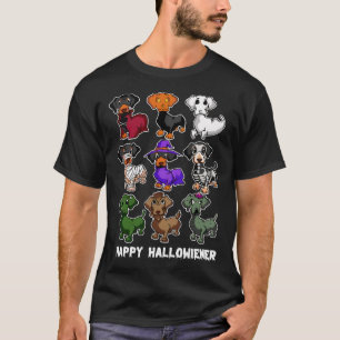 Wiener Happy Hallowiener Halloween Funny Dachshund T-Shirt