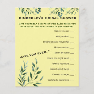 Wierdest Question Game Baby Shower Activity