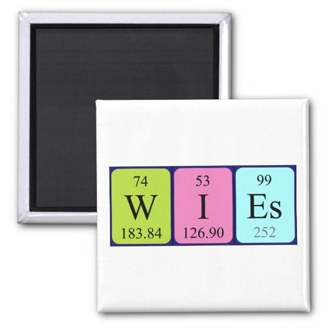 Wies periodic table name magnet (Front)