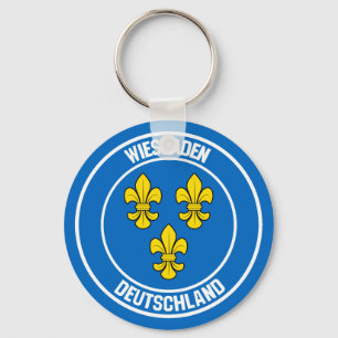 Wiesbaden Round Emblem Key Ring