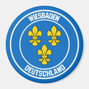 Wiesbaden Round Emblem Magnet