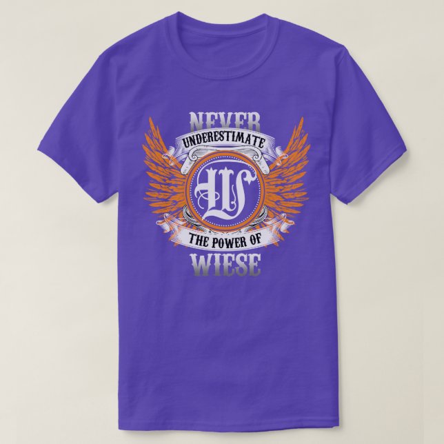 Wiese Name Shirt Never Underestimate The Power Of  (Design Front)