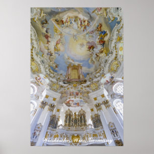 Wieskirche organ, Germany Poster