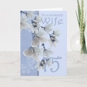 Wife 75 Birthday - Birthday Card Wife