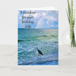 **WIFE** A *RAINBOW* JUST FOR *YOUR BIRTHDAY* CARD