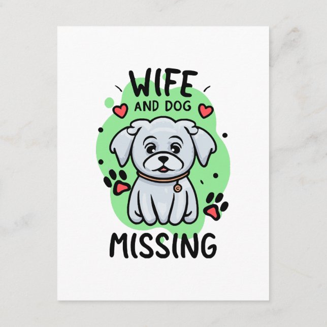 Wife and Dog Missing Enclosure Card (Back)