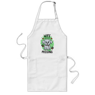 Wife and Dog Missing Long Apron
