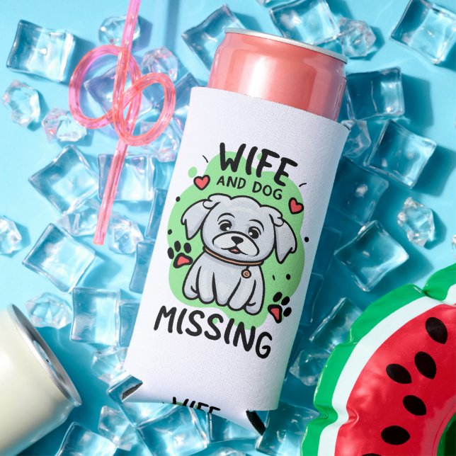 Wife and Dog Missing Seltzer Can Cooler (In Situ Summer)