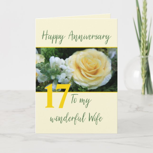 Wife Anniversary Customisable Anniversary Card (Front)