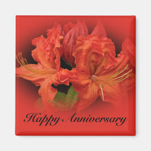 Wife Anniversary Orange Azaleas Magnet