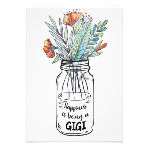 Wife Art Happiness Is Being A GiGi Photo Print