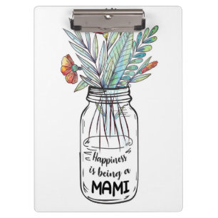 Wife Art Happiness Is Being A Mami Clipboard
