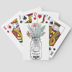 Wife Art Happiness Is Being A Mum Playing Cards