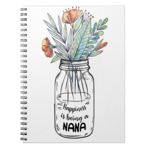 Wife Art Happiness Is Being A Nana Notebook