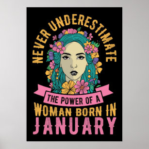 Wife Art Power Of Women Born In January Poster