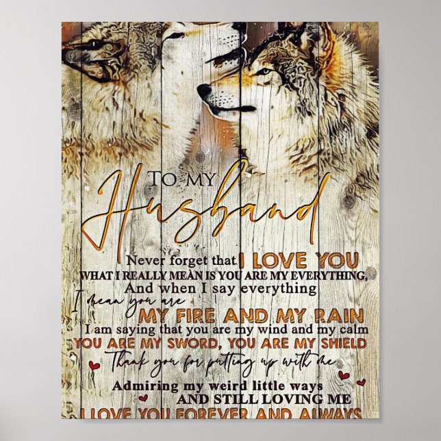 Wife Art To My Husband I Love You Poster (Front)