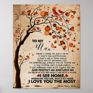 Wife Art To My Husband I See Home Poster