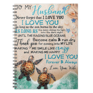 Wife Art To My Husband Turtle Notebook