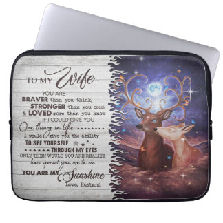 Wife Art To My Wife Braver Loved Laptop Sleeve