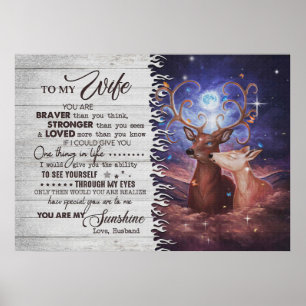 Wife Art To My Wife Braver Loved Poster