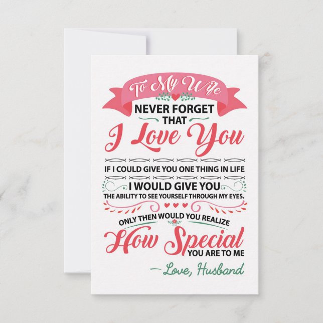 Wife Art To My Wife How Special RSVP Card (Front)