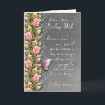 wife birthday card - birthday card with roses and<br><div class="desc">wife birthday card - birthday card with roses and butterfly</div>