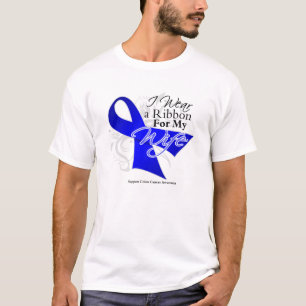 Wife Blue Ribbon - Colon Cancer T-Shirt