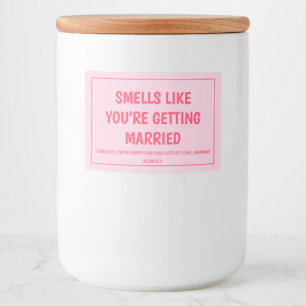  Wife Bridal Custom Candle with Message Gift for  Food Label