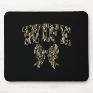 Wife Camo Coquette Bow Camouflage Hunting Woman Du Mouse Mat