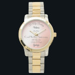 Wife Coral Wedding Anniversary Watch<br><div class="desc">Gorgeous Pearl effect personalised Wife Coral Wedding Anniversary Watch gift.</div>