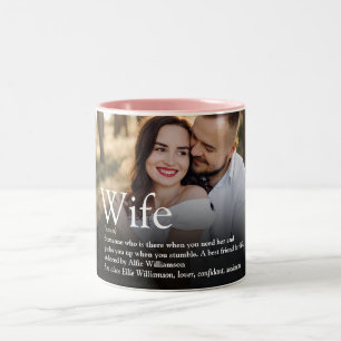 Wife Definition Modern Fun Photo Two-Tone Coffee Mug