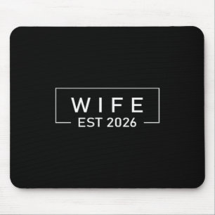 Wife Est 2026 Shirt Just Married Honeymoon Wedding Mouse Mat