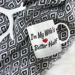 Wife funny quote black text large coffee mug