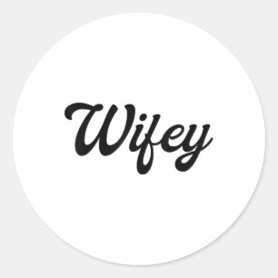 Wife Gift Couples Tee Set Mens Women Hubby _1 Classic Round Sticker