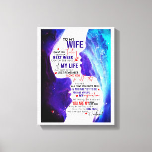 Wife Gift Letter To My Wife Love From Husband Canvas Print