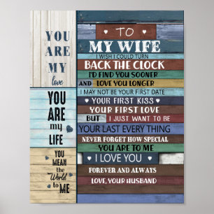 Wife Gift   Letter To My Wife Love From Husband Poster