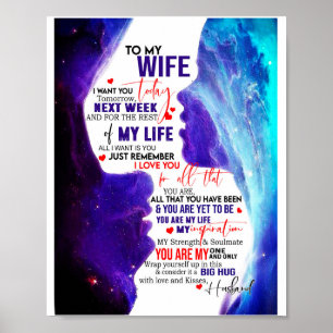 Wife Gift Letter To My Wife Love From Husband Poster