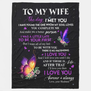 Wife Gifts Letter To My Wife From Husband Fleece Blanket