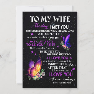 Wife Gifts   Letter To My Wife From Husband Holiday Card