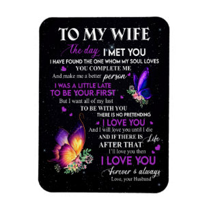 Wife Gifts   Letter To My Wife From Husband Magnet