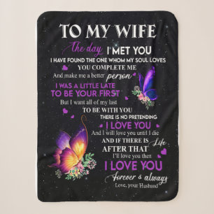Wife Gifts Letter To My Wife From Husband Sherpa Blanket