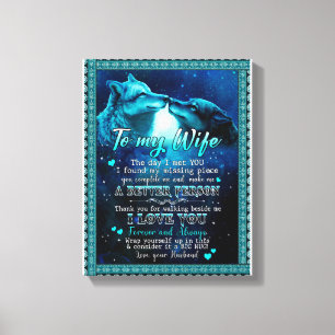 Wife Gifts   Letter To My Wife I Love You Forever Canvas Print