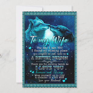 Wife Gifts Letter To My Wife I Love You Forever Holiday Card