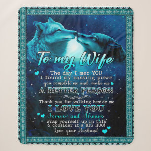 Wife Gifts Letter To My Wife I Love You Forever Sherpa Blanket