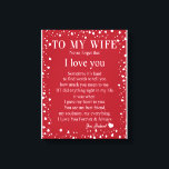 Wife Gifts | Letter To My Wife Love From Husband Canvas Print<br><div class="desc">Wife Gifts | To My Wife Never Forget That I Love You Love From Husband</div>