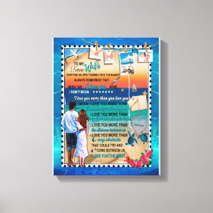 Wife Gifts Letter To My Wife Love From Husband Canvas Print