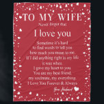 Wife Gifts | Letter To My Wife Love From Husband Fleece Blanket<br><div class="desc">Wife Gifts | To My Wife Never Forget That I Love You Love From Husband</div>