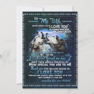 Wife Gifts   Letter To My Wife Love From Husband Holiday Card